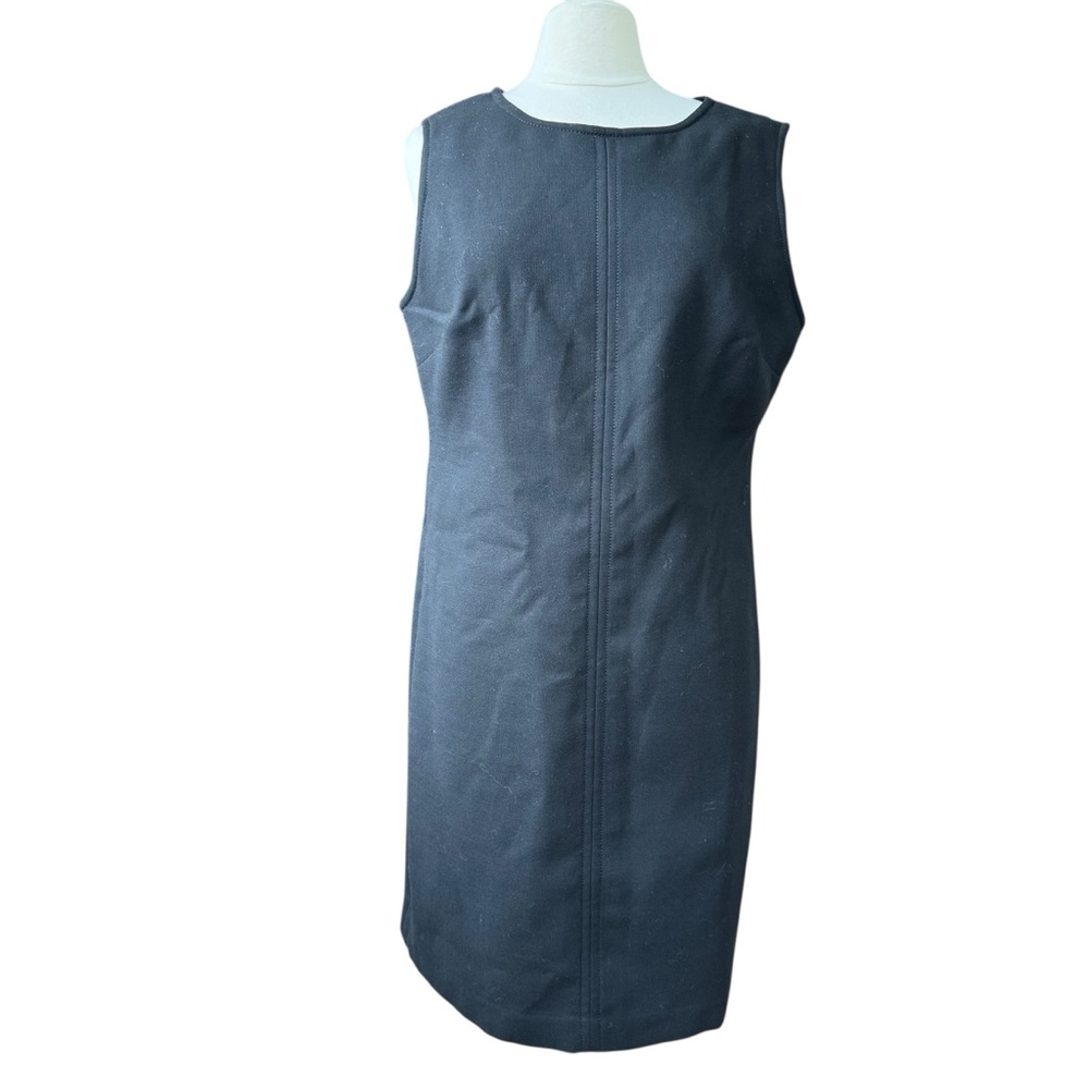 Talbots Dress Sleeveless Black Sheath SZ 16 NWT Classic Office Party Wool Blend